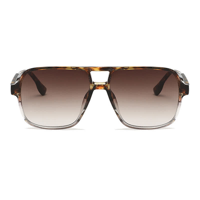 Double Bridges Square Frame Vintage Sunglasses