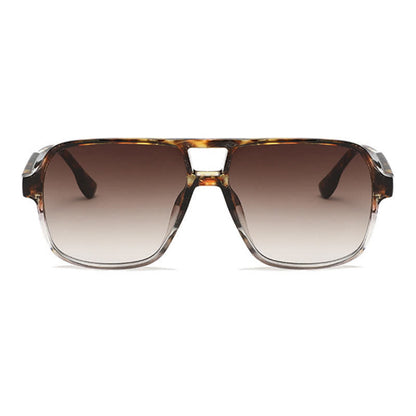 Double Bridges Square Frame Vintage Sunglasses