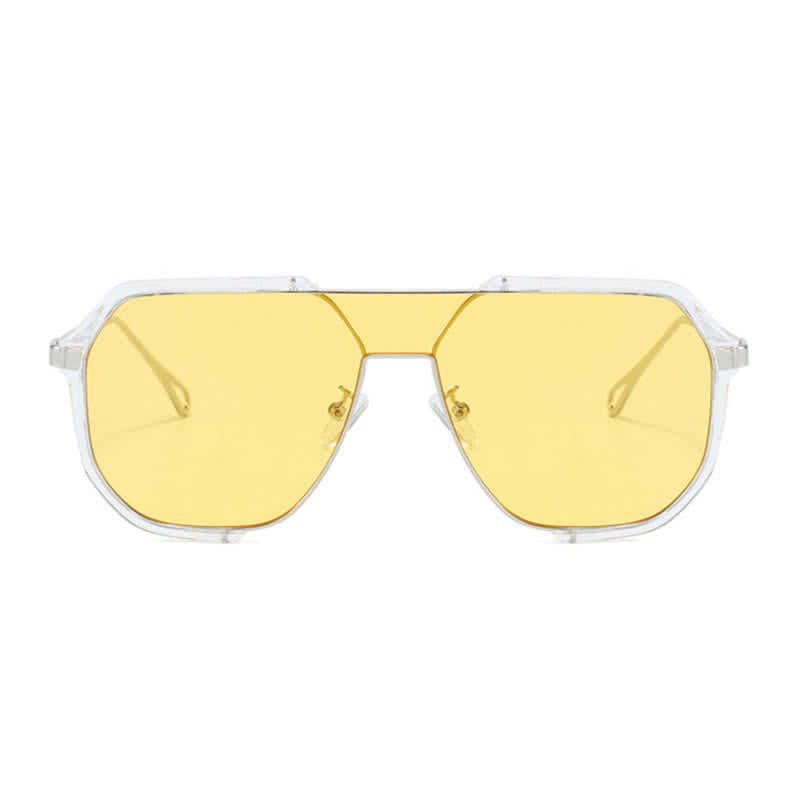 Unisex Double Bridges Aviator Sunglasses