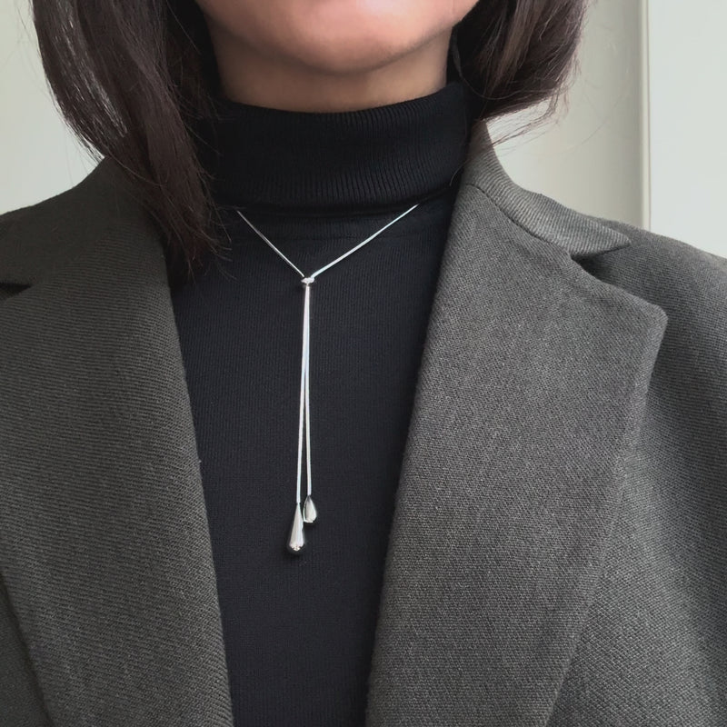 Teardrop Lariat Y-Chain Pendant