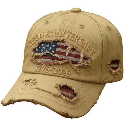 Vintage Distressed 250th Anniversary Cap – Wear Your American Pride