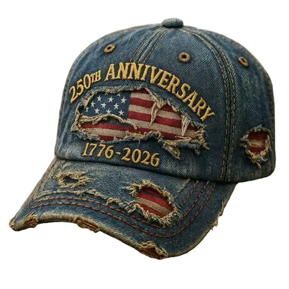 Vintage Distressed 250th Anniversary Cap – Wear Your American Pride