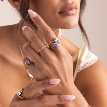 Mother & Daughter Infinity Ring – A Bond Forever Engraved in Stone