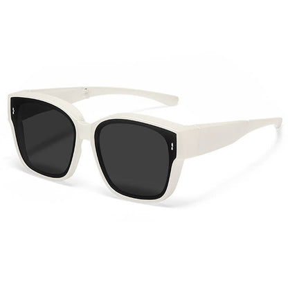 Fit Over Glasses Square Frame Foldable Sunglasses for Women Men