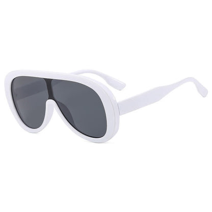Unisex Oversized One-piece Frame Aviator Sunglasses
