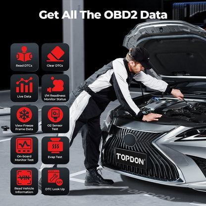 TopScan OBD2 Scanner Bluetooth Wireless Full System Diagnostic Tool