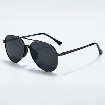 Double Bridges Hipster Polarized Photochromic Aviator Sunglasses