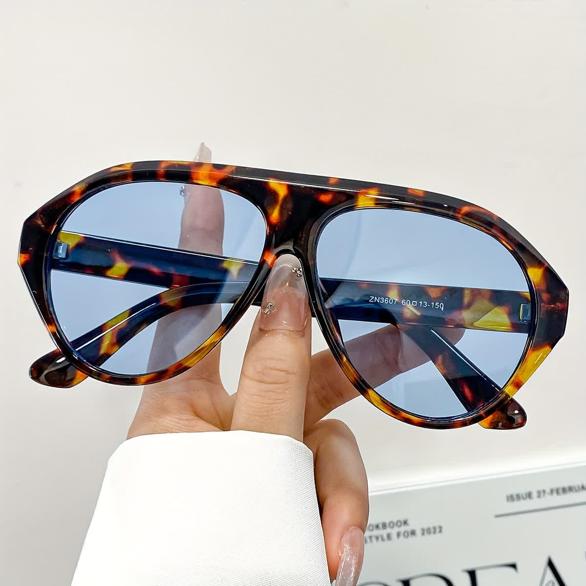 Hipster Oversized Frame Aviator Sunglasses