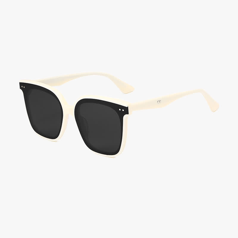 Square Frame Oversized Sunglasses with Nylon Lenses