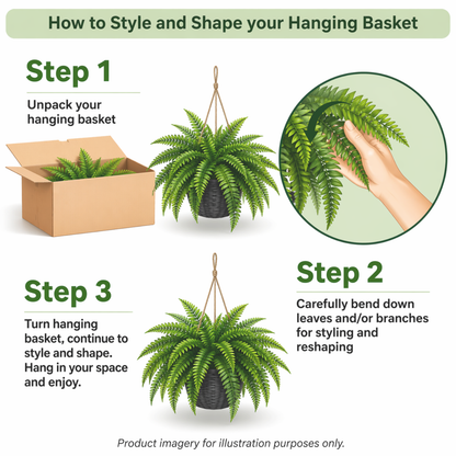 🔥 $9.96 On Sale Only Today 🌱 UV-Resistant Lifelike Artificial Boston Fern