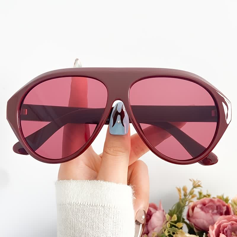 Hipster Oversized Frame Aviator Sunglasses