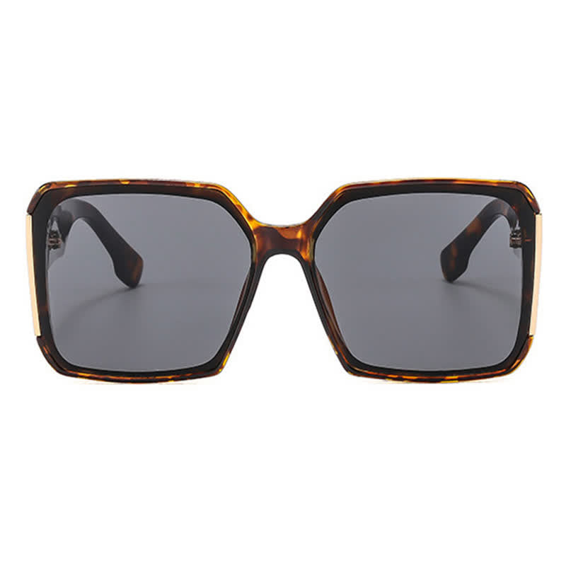 Square Frame Oversized Rimless Sunglasses
