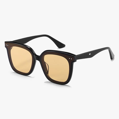 Square Frame Oversized Sunglasses with Nylon Lenses