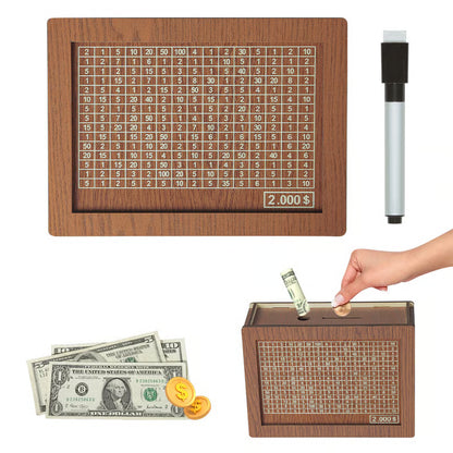 🔥Cash Vault Wooden Savings Box🎁Help achieve savings goals