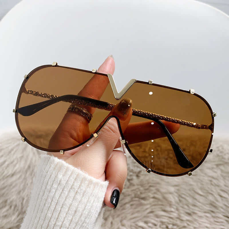 'V' Design Hipster Aviator Sunglasses