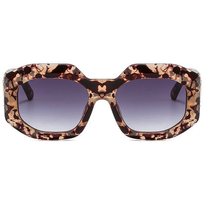 Trendy Geometric Thick Frame Sunglasses