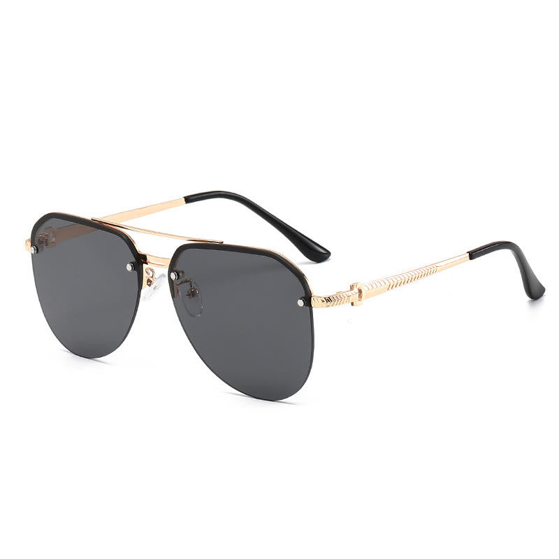 Aviator Frame Double Bridges Driving Sunglasses
