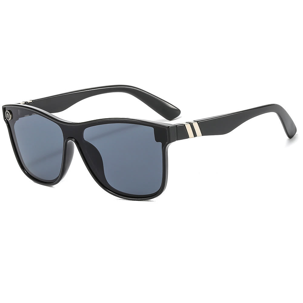 Women's Streamlined Sunglasses, Summer Personality Coating Gradient Reflective Oversized Sunglasses