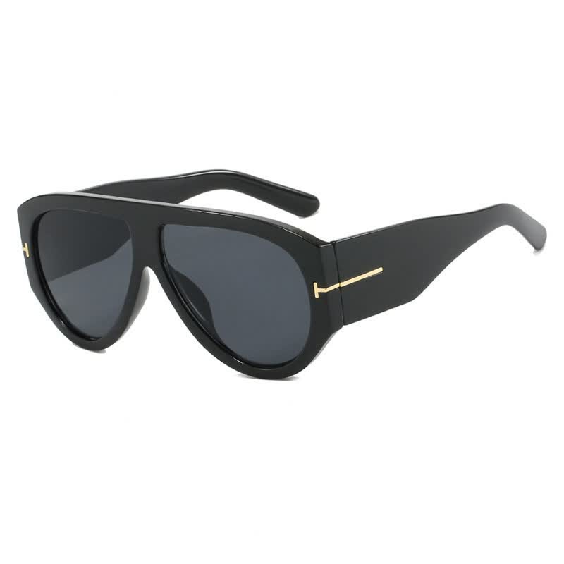 'T' Design Toad Frame Aviator Sunglasses