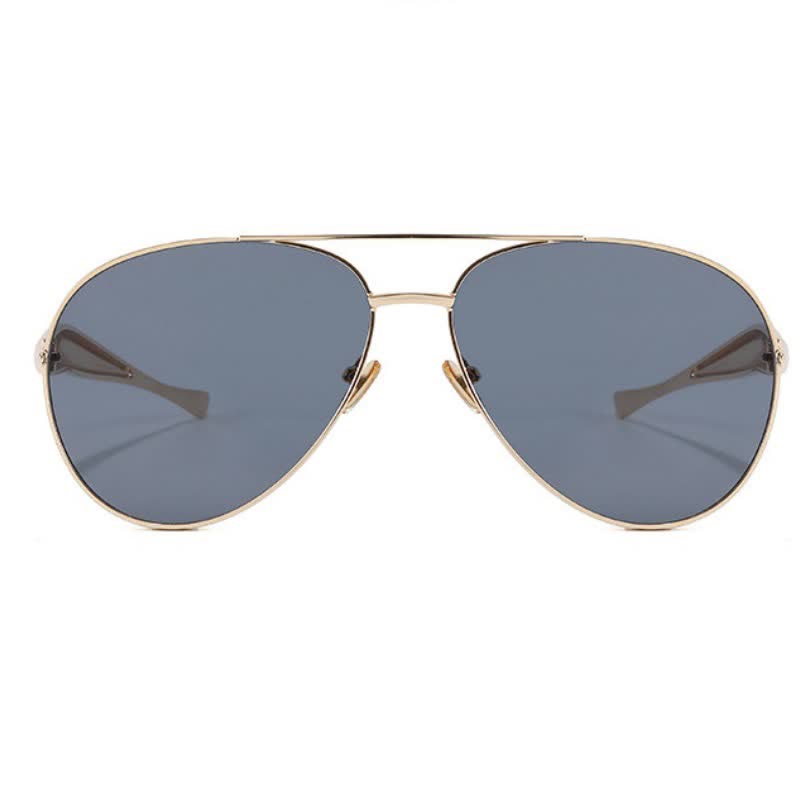 Vintage Double Bridges Aviator Frame Sunglasses