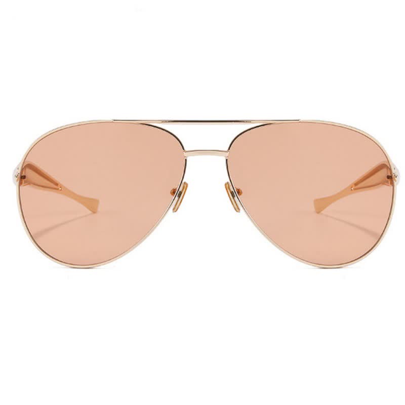 Vintage Double Bridges Aviator Frame Sunglasses