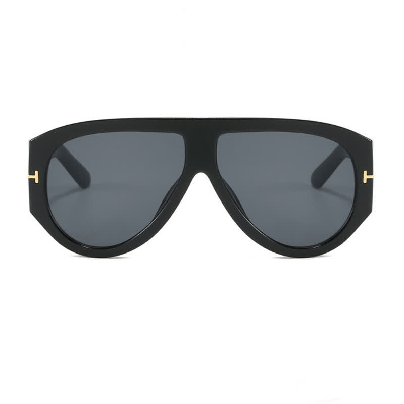 'T' Design Toad Frame Aviator Sunglasses