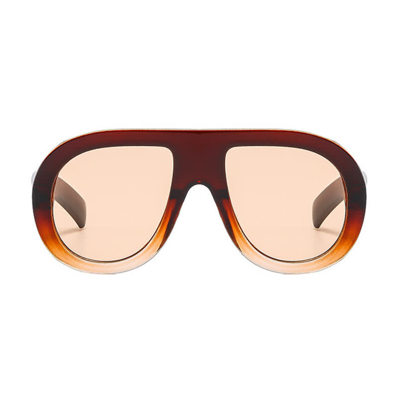 Oversized Frame Hipster Aviator Sunglasses