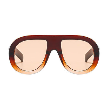 Oversized Frame Hipster Aviator Sunglasses