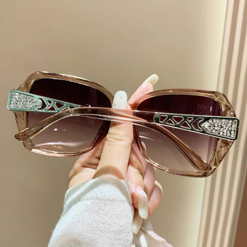 Square Frame Oversized Polarized Driving Sunglasses