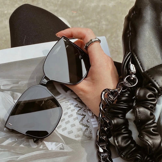 Square Frames Hipster Oversized Sunglasses