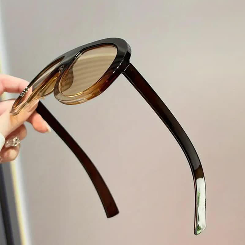 Oversized Frame Hipster Aviator Sunglasses