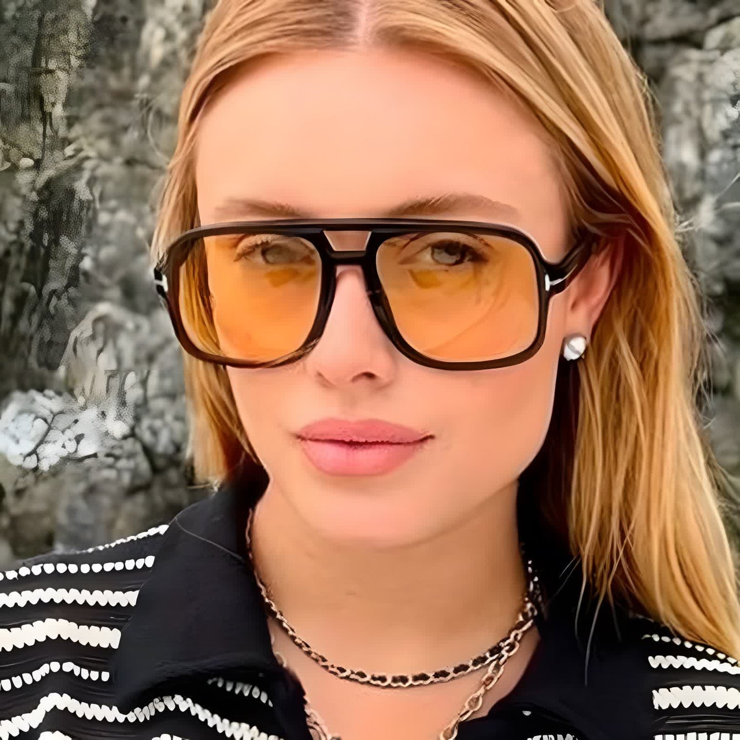 Double Bridges Retro-Vintage Aviator Sunglasses