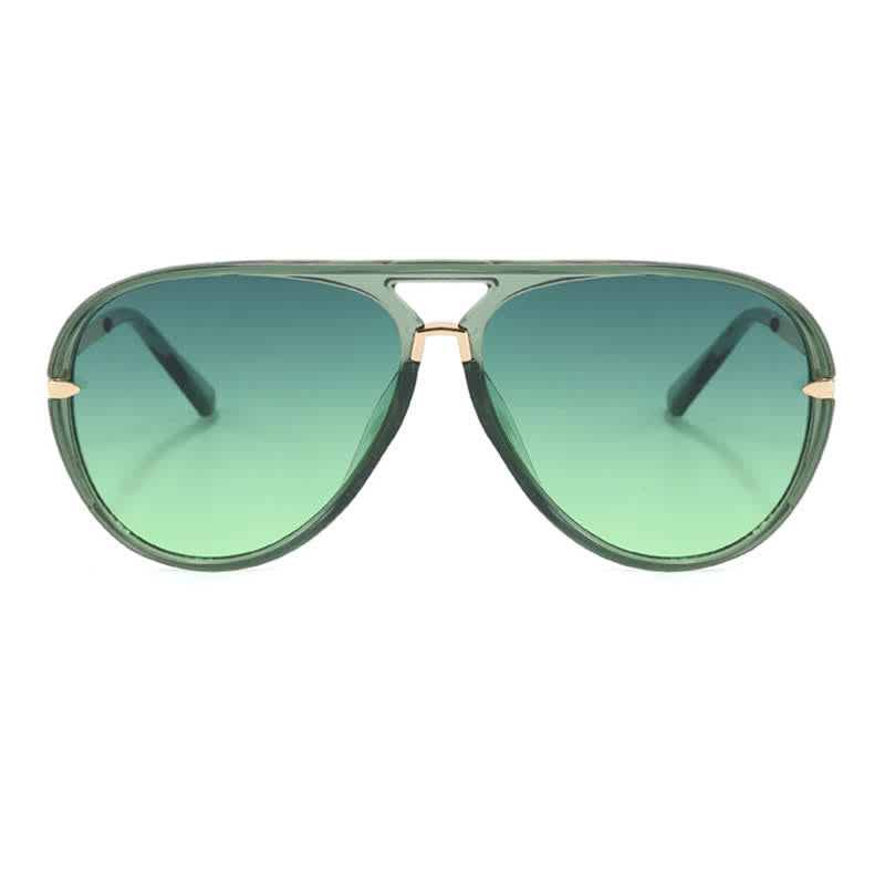 Double Bridges Fashion Aviator Sunglasses