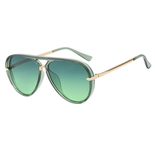 Double Bridges Fashion Aviator Sunglasses