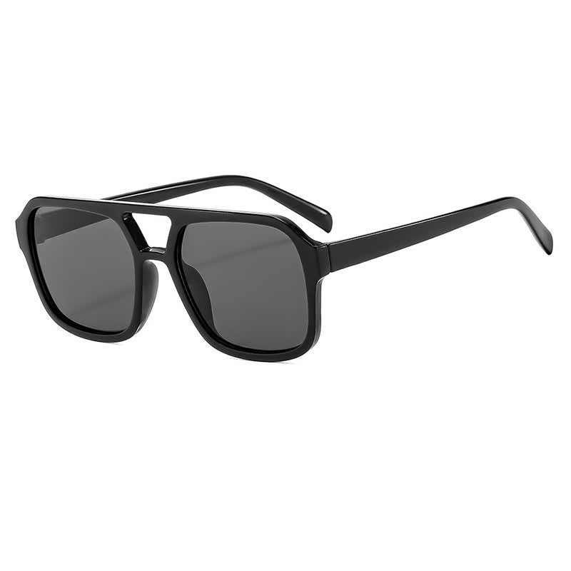 Double Bridges Square Frames Retro-Vintage Sunglasses