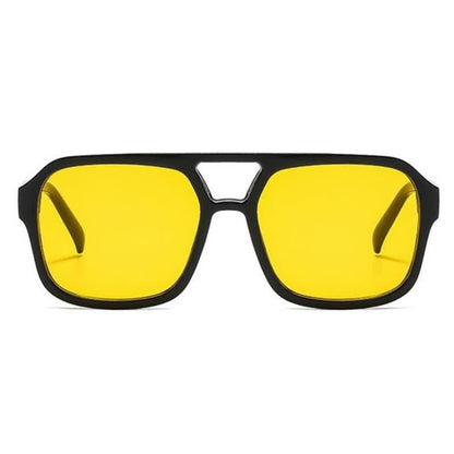 Double Bridges Square Frames Retro-Vintage Sunglasses
