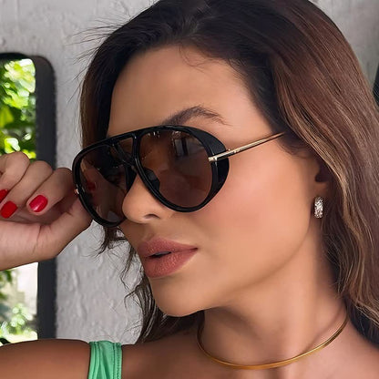Fashion Double Bridges Aviator Sunglasses