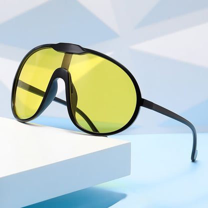 One Piece Oversized Aviator Sunglasses