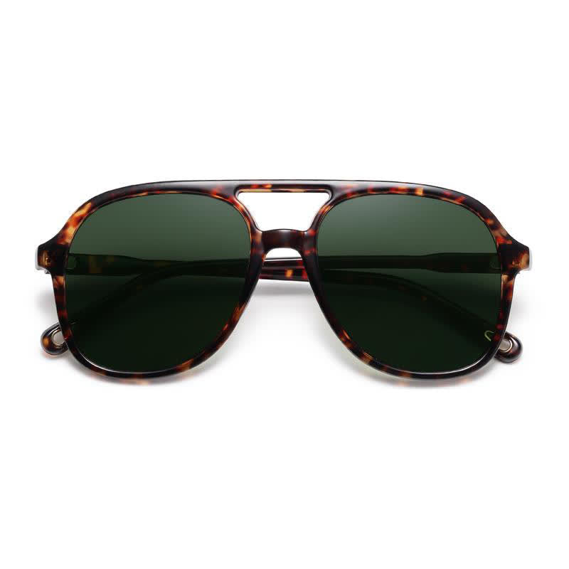 Retro-Vintage Double Bridges Polarized Aviator Sunglasses