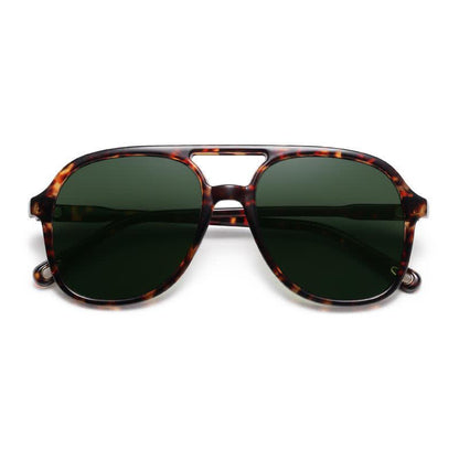 Retro-Vintage Double Bridges Polarized Aviator Sunglasses