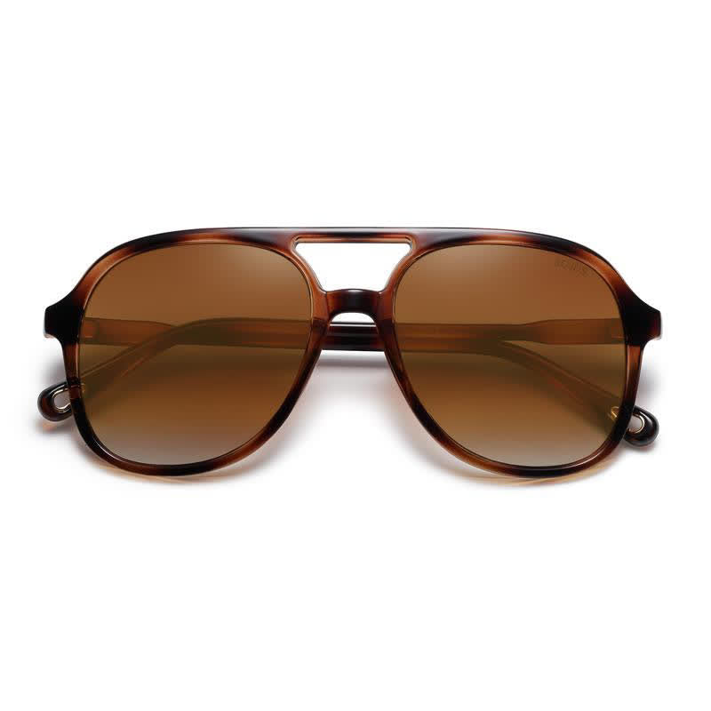 Retro-Vintage Double Bridges Polarized Aviator Sunglasses
