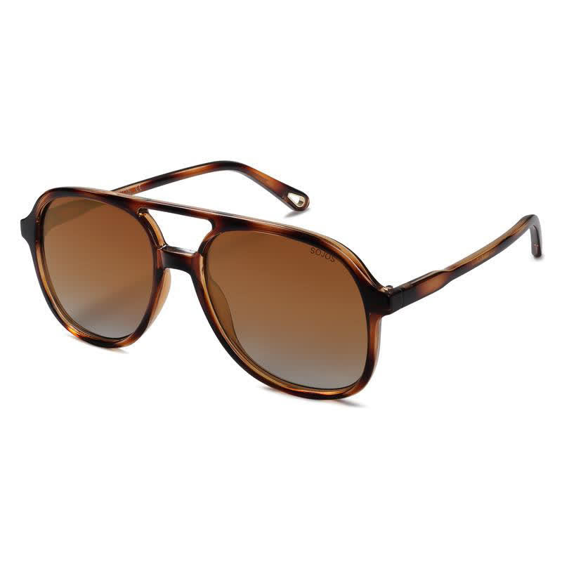 Retro-Vintage Double Bridges Polarized Aviator Sunglasses
