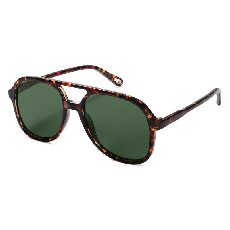 Retro-Vintage Double Bridges Polarized Aviator Sunglasses
