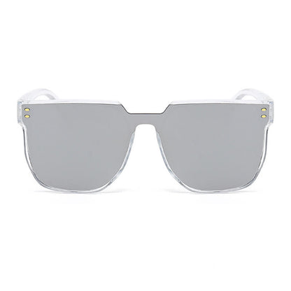 Mirror Lens Square Frame Driving Sunglasses