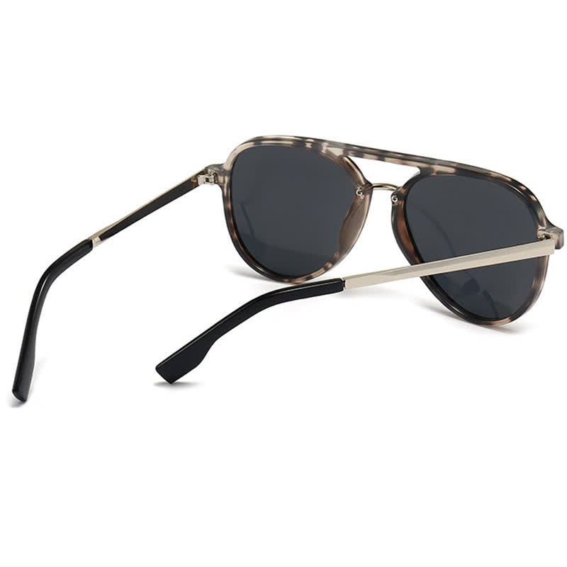 Double Bridges Polarized Aviator Sunglasses