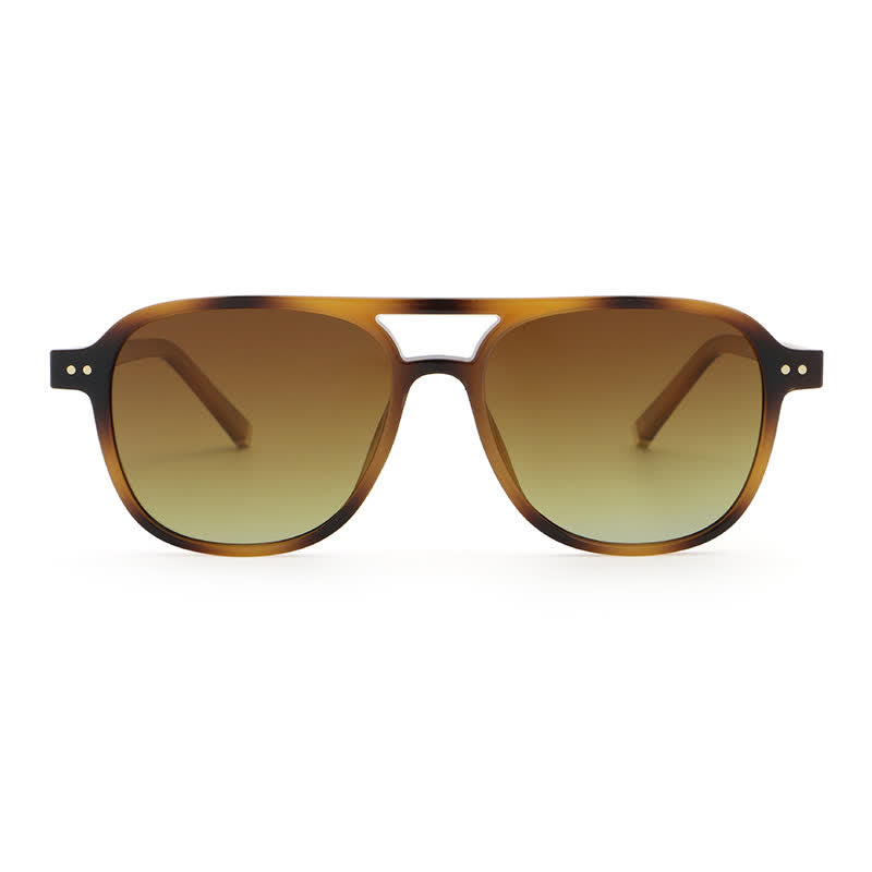 Double Bridges Polarized Aviator Sunglasses