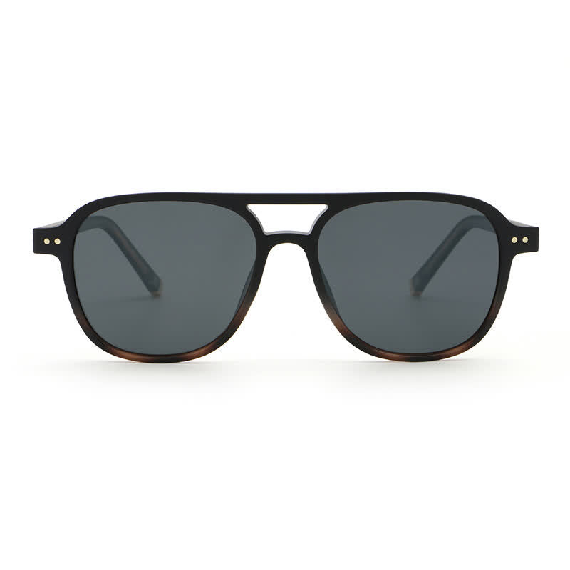 Double Bridges Polarized Aviator Sunglasses