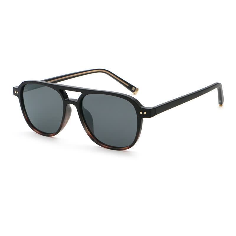 Double Bridges Polarized Aviator Sunglasses