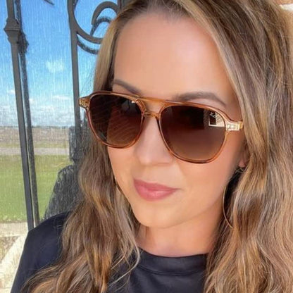 Double Bridges Polarized Aviator Sunglasses