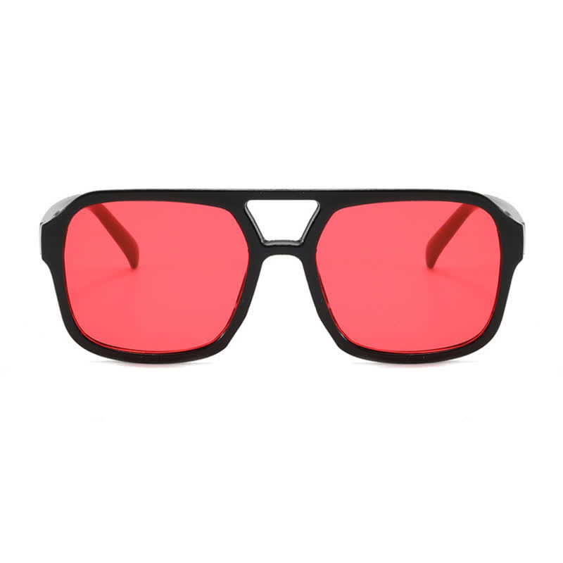 Double Bridges Square Frames Retro-Vintage Sunglasses